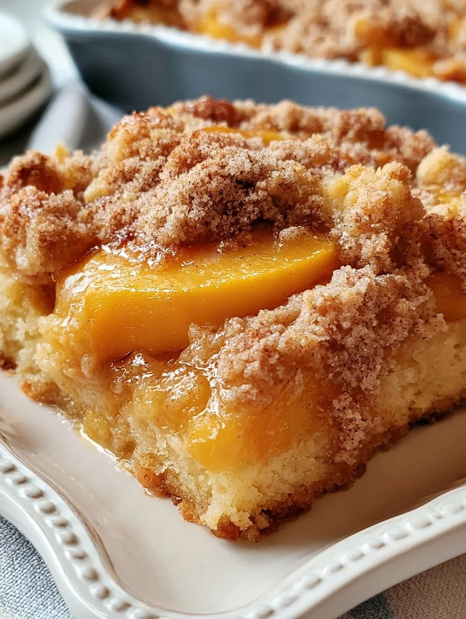 Pfirsichstreuselkuchen Rezept