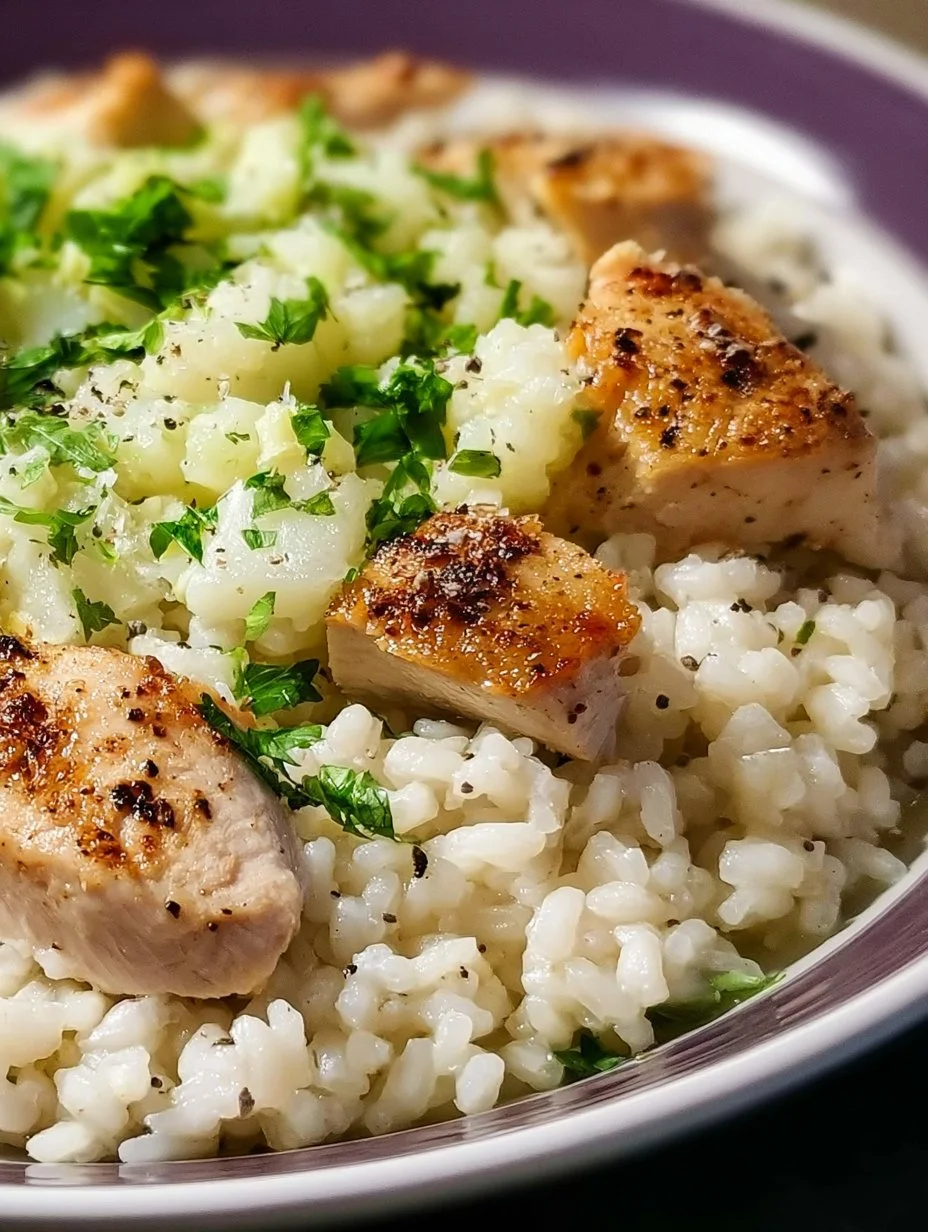 Risotto mit Kohlrabi und Hähnchen