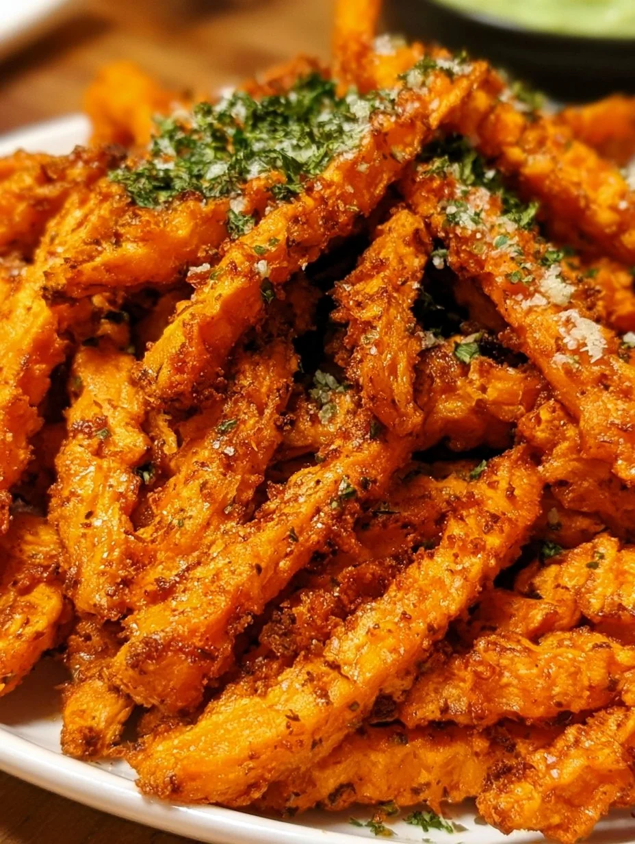 Süßkartoffelpommes aus der Heißluftfritteuse