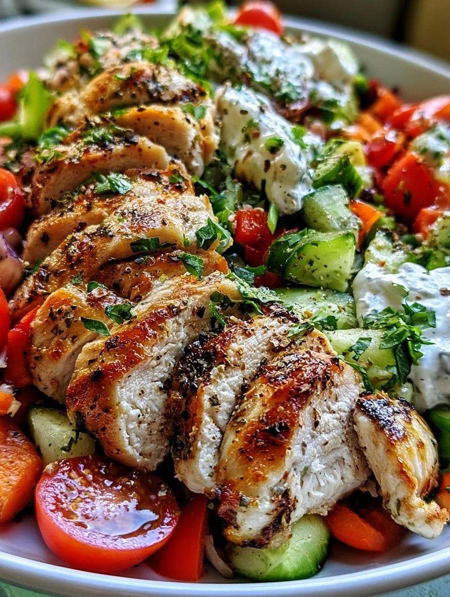 Griechische Hähnchen-Bowl