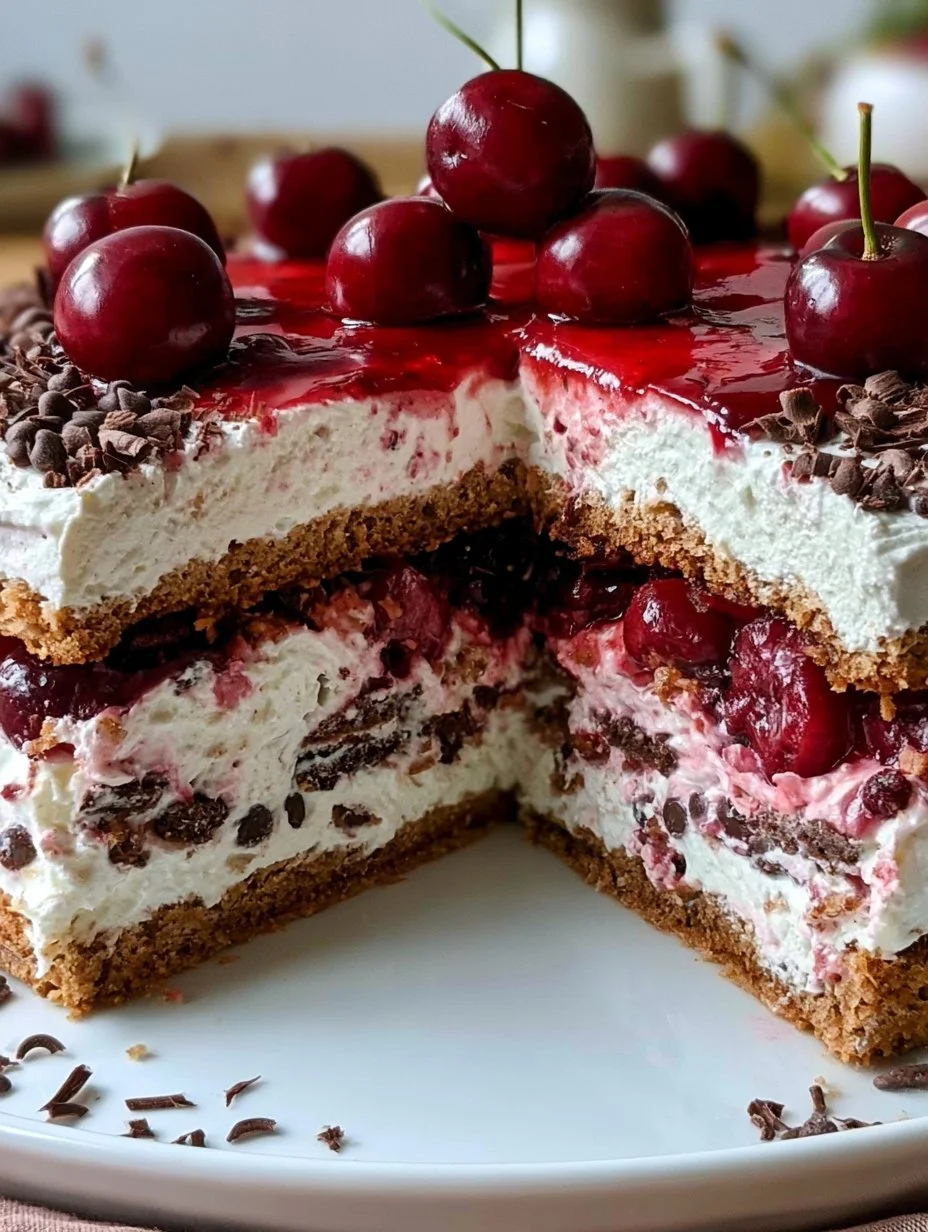 Kirschtorte mit Stracciatellacreme